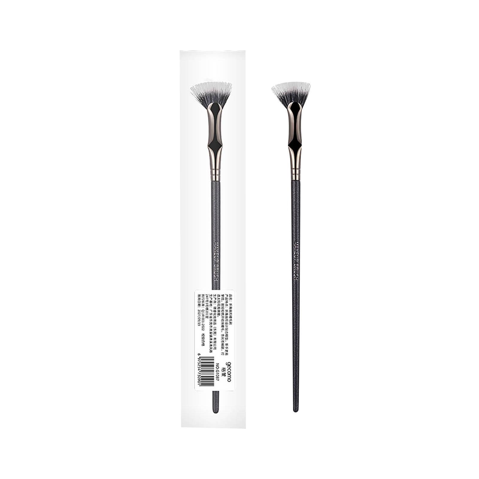 

Сложенная веерообразная кисть для ресниц с мягкой щетиной, плоская кисть для бровей, кисть для ресниц, четкая кисть для нижних ресниц, косметический инструмент чёрный