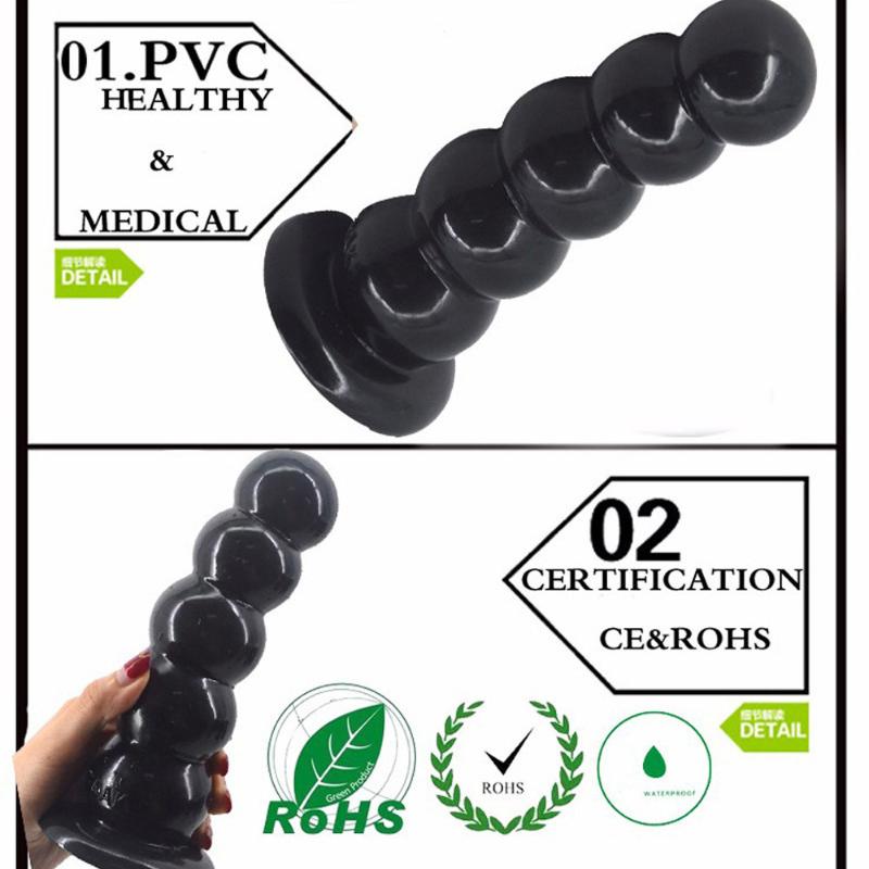 Set de Plug Anal de 5 Bolas - Entrenador de Estiramiento para Hombres y Mujeres - Diseño Hueco con Base de Succión - Juguetes Sexuales para Adultos de Principiante a Avanzado