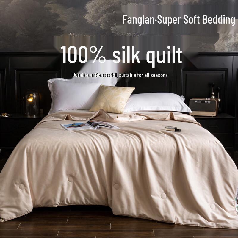 Fangwang 60S Pure Cotton Jacquard 100% Silk Quilt 200x230cm