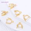 5/10Pcs Brass Pendant Clip Clasp 18K Gold Plated Pendant Pinch Bail For Necklace Making Accessories,DIY Jewelry Materials