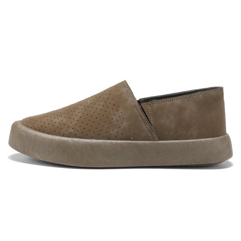 Spring 2025 new retro breathable loafers men's Doudou shoes youth casual shoes Korean version fashion trendy men's shoes