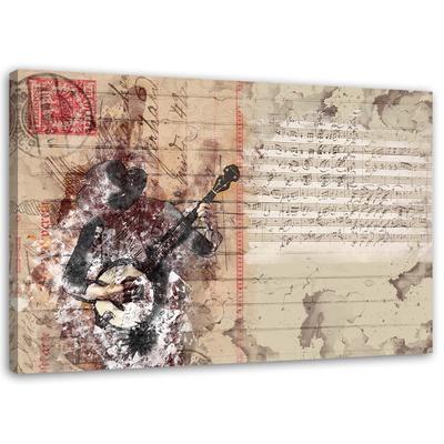 Canvas Print Abstract Guitar Music Vintage