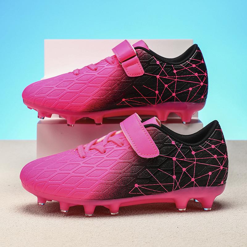 Large size football shoes men and women children broken nails tf artificial turf AG nails leather feet school game training shoes children