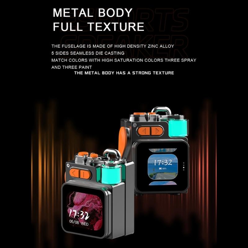 Mini Portable Wireless BT5.4 Speaker Featuring LED Touch Screens Deep Bass Upgrades for High Quality Sound Anywhere
