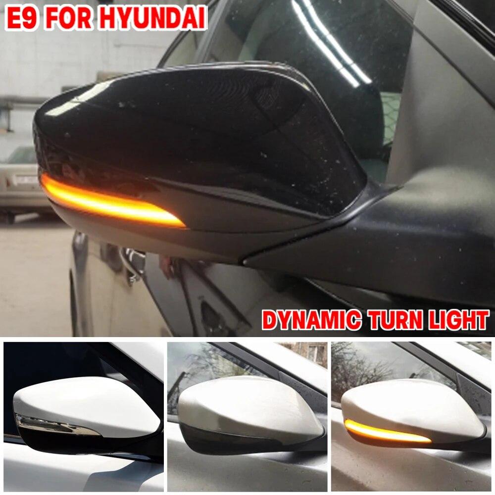 LED Dynamic Turn Signal Flashing Light Side Rear-View Mirror Indicator Blinker For Hyundai Elantra Avante MK5 MD UD Veloster