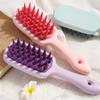 Lightweight Long Handle Silicone Hair Brush Shampoo Brush Travel Friendly For Effective Scalp Stimulation And Relaxation