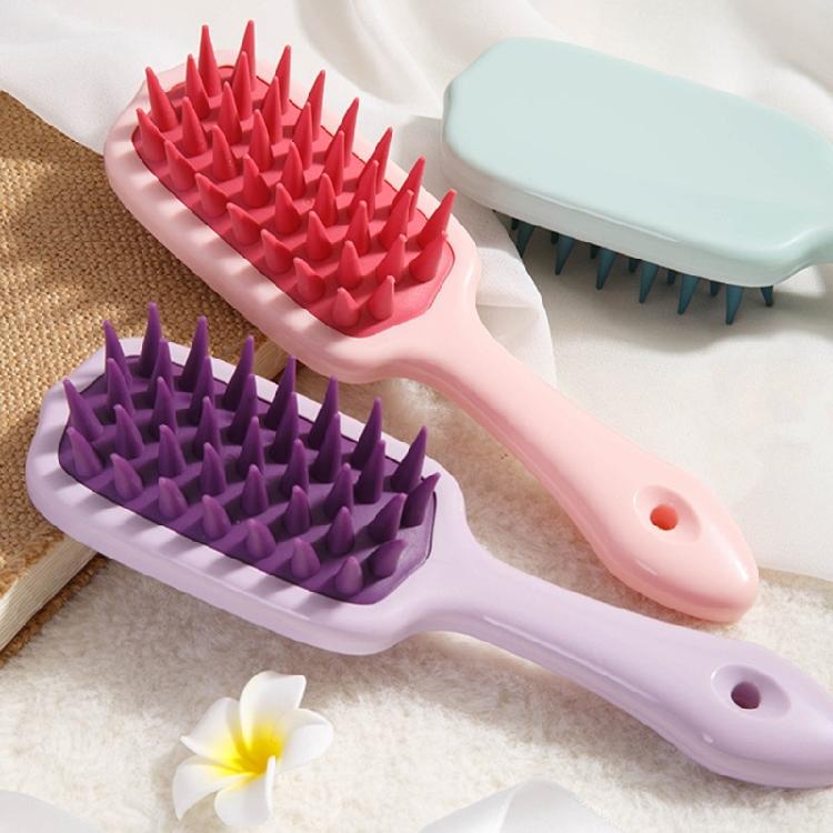 Lightweight Long Handle Silicone Hair Brush Shampoo Brush Travel Friendly For Effective Scalp Stimulation And Relaxation