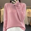 First-line Ready-to-wear Hollow Round-neck Cardigan for Women's Autumn and Winter Fashion Versatile Cashmere Base Shirt Top