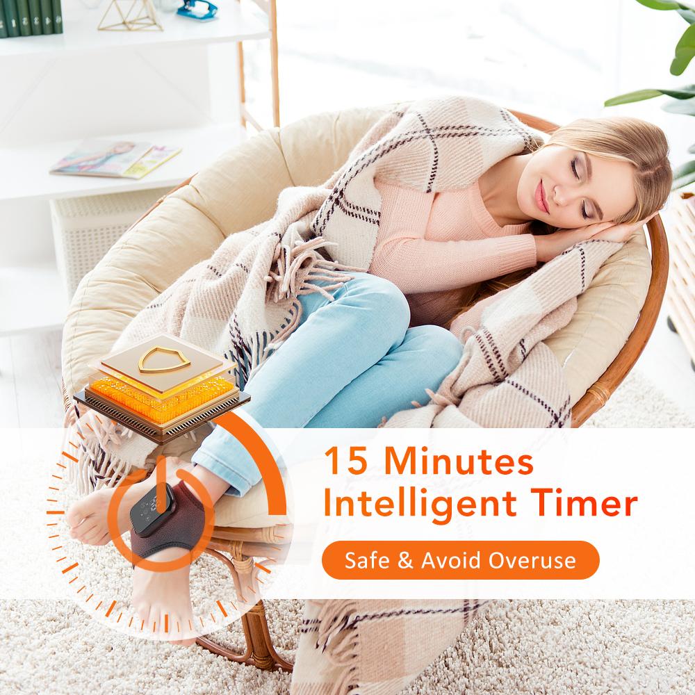 Electric Ankle Heated Vibration Massager Foot Heating Wrist Band Guard Wrap Pad Sports Fitness Joint Heating Support Brace Heath