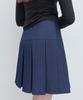 Pisis Denim Pleated Skirt_Blue