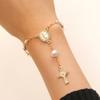 Adjustable Women's Hand Bracelet Bangle Prayer Bracelet Cross Pendant Bracelet  Hand Accessory