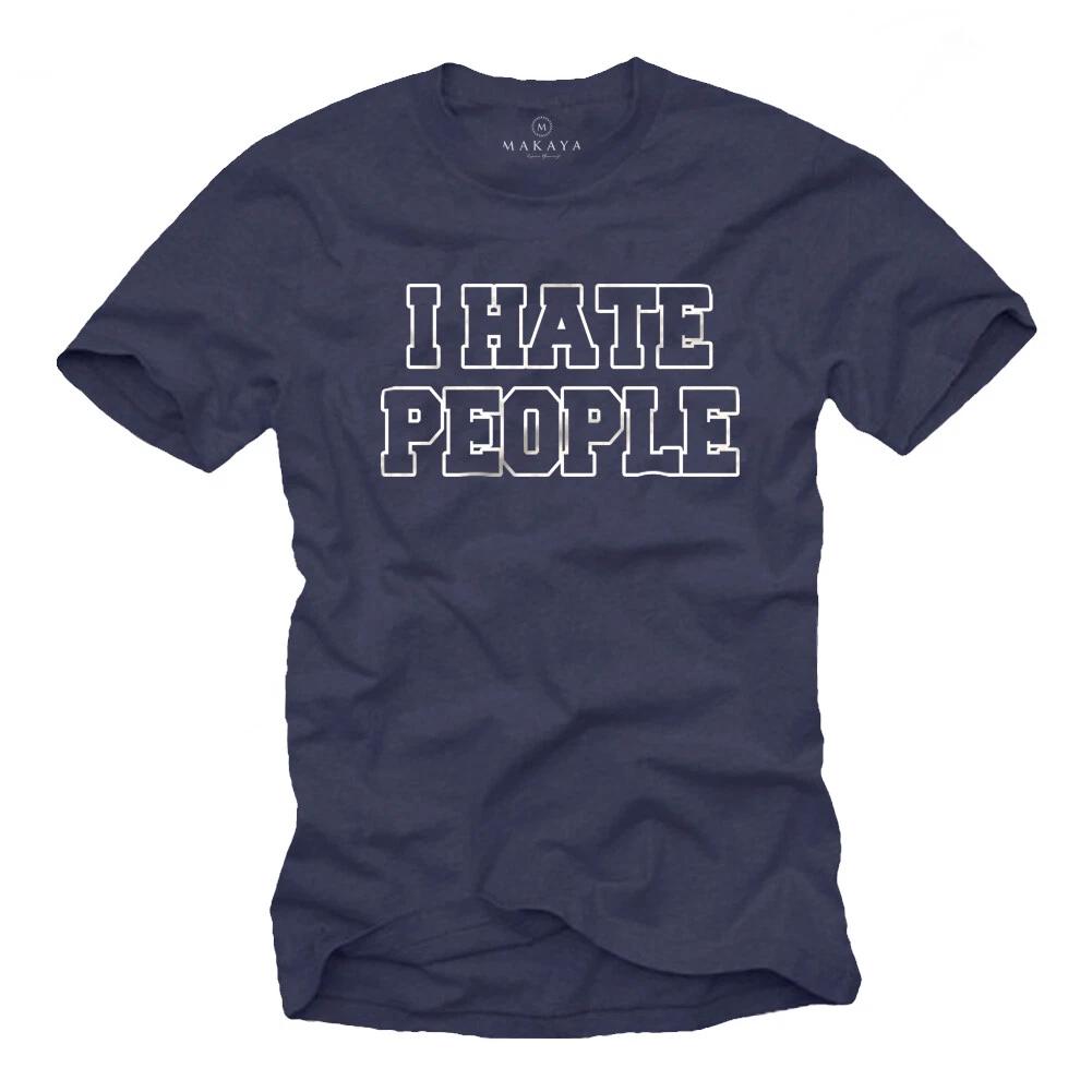 Funny T-Shirts Mens I HATE PEOPLE Funny Sayings Cool Fun Gifts Men- M