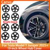 Hubcaps 19 Inch for Tesla Model Y Juniper 2025+ Performance Replacement Wheel Cover Automobile Hub Cap Full Rim Accessories 4PCS