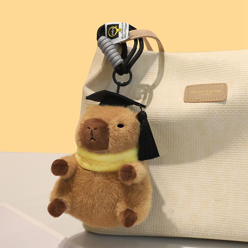 Capybara Doctor Doll Graduation Pendant Keychain - Capybara Ornament Gift