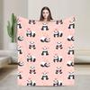 Couvertures Polaires Panda Amour Animal Couvertures Saint-Valentin pour Lit Bureau Couvre-lit Super Doux
