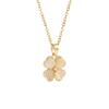 Single-petal Diamond-encrusted Four-leaf Flower Titanium Steel Necklace, Women's Model, Light Luxury Niche Fashion Multi-purpose Collarbone Chain
