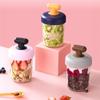 High Value Transparent Glass Oat Cup With Lid And Spoon Good Sealing With Scale Multicolor Optional Breakfast Cup