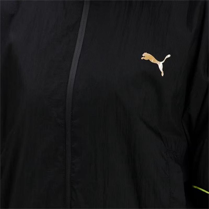 Puma Logo Zip-Up Vintage Sports Jacket Women Jackets Black 530849-01