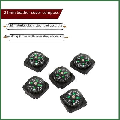 Leather Case Compass for Straps Under 21mm - Backpack Strap Outdoor Orienteering Compass