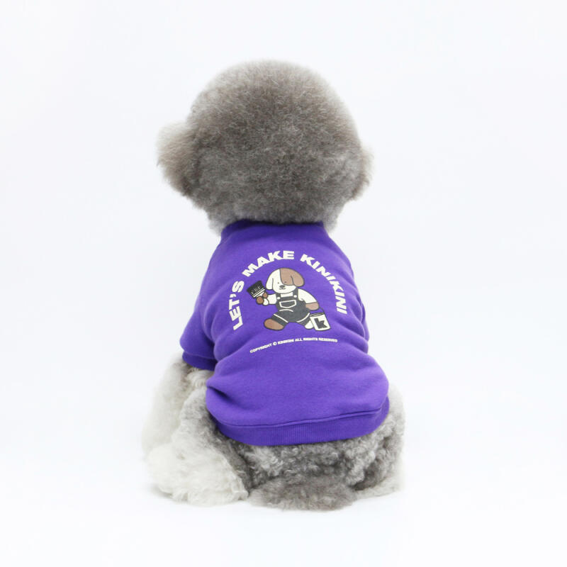 KINI PAINTING DOG TSHIRT-PURPLE (short-sleeved T-shirt) M