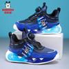 Babu Bean Classmate Boys Sneakers 2025 New Autumn Leather Waterproof Boys Middle and Older Children's Running Shoes