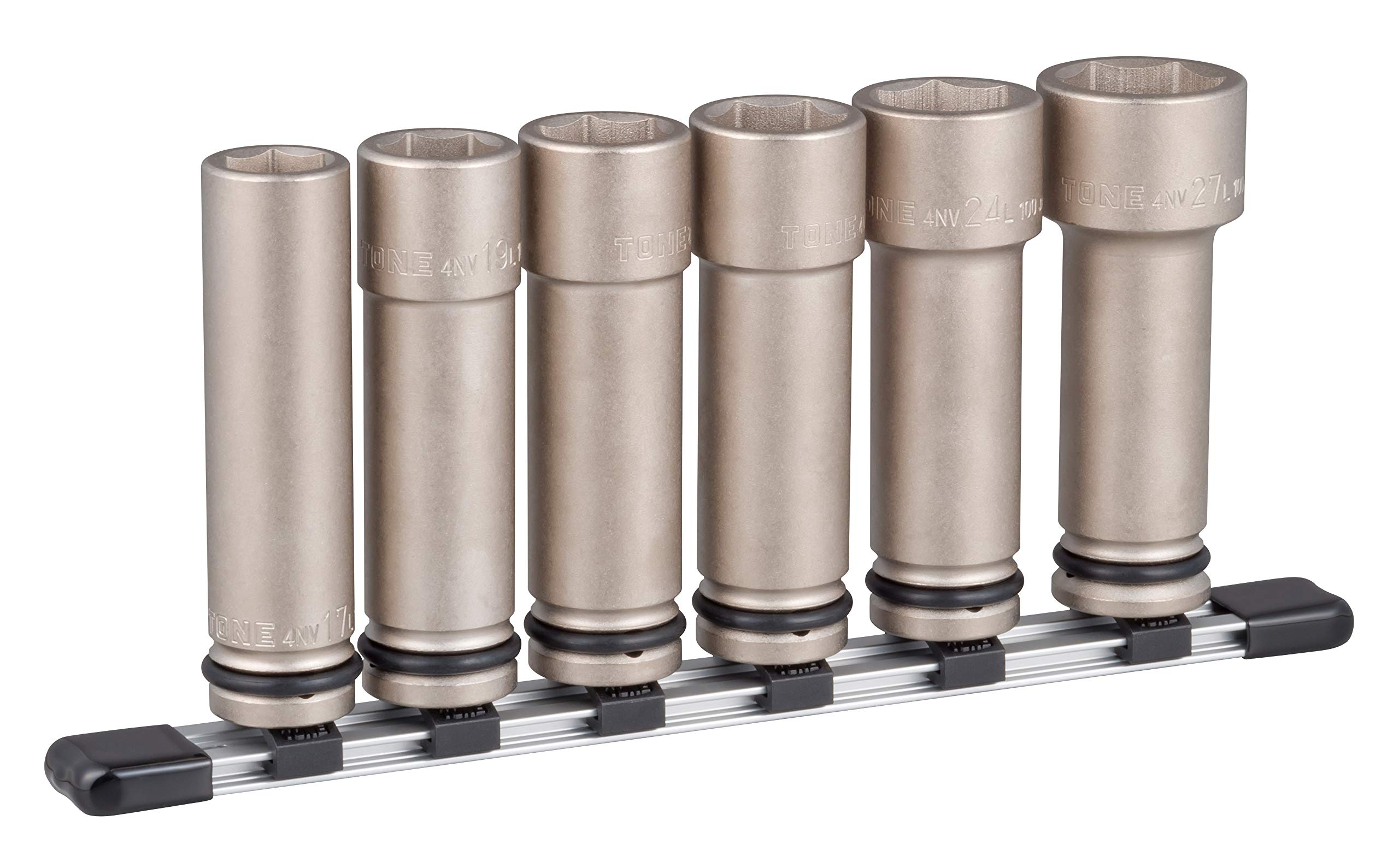 

Набор сверхдлинных ударных головок TONE включает 6 головок (с держателем), HNV406LL, 12,7 мм (1/2 ) Драйв,