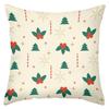 1 Pieces Christmas Pattern Throw Pillow With Tree Holly Star Polyester pillowcase, sofa decorative cushion cov Headboard Pillow