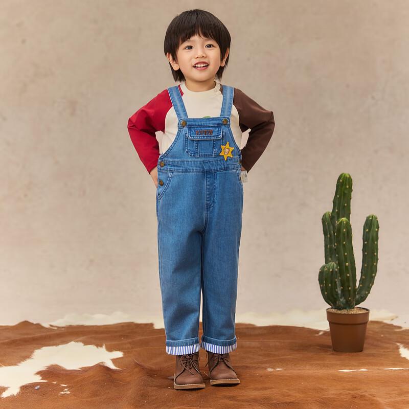 PawinPaw Cartoon Bear Baby Boy Denim Overalls