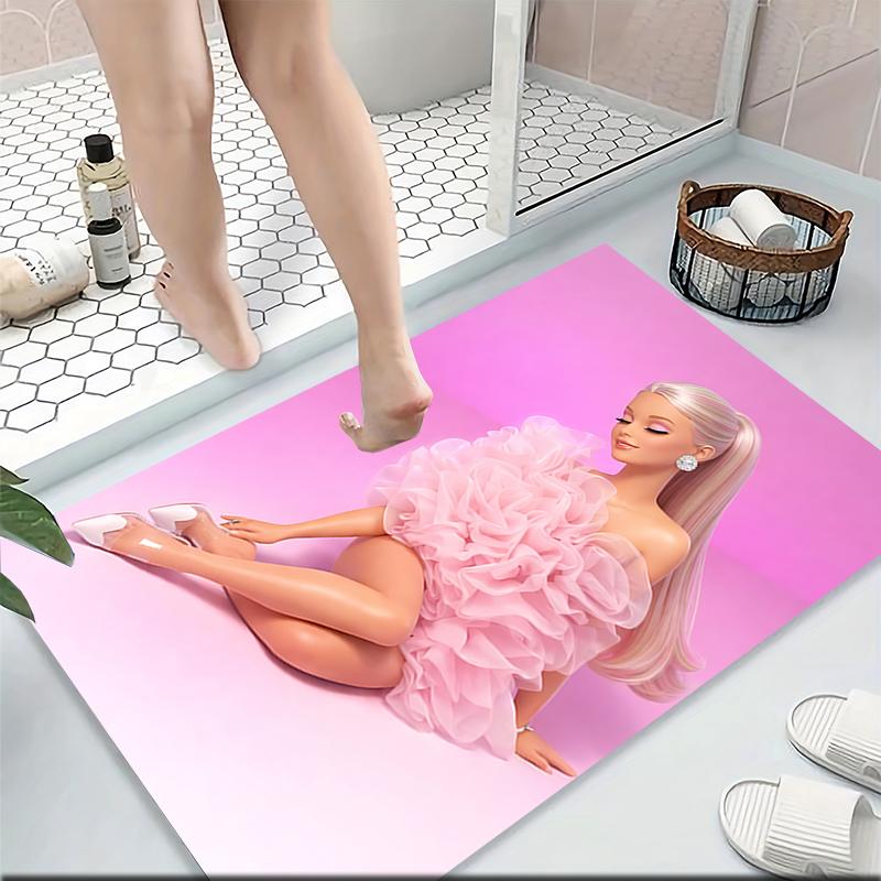 Pink Fantasy Doll Carpet Rug Soft Washable Antislip Home Living Room Sofa Mats Personalized Christmas Rug