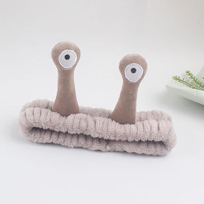 Creative Plush Snail Coral Fleece Wash Face Hairband For Women Girls Headbands Soft Headwear Bands Turban Hair Accessories