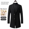 Men's 100% Merino Wool Double-Faced Mid-Length Overcoat
