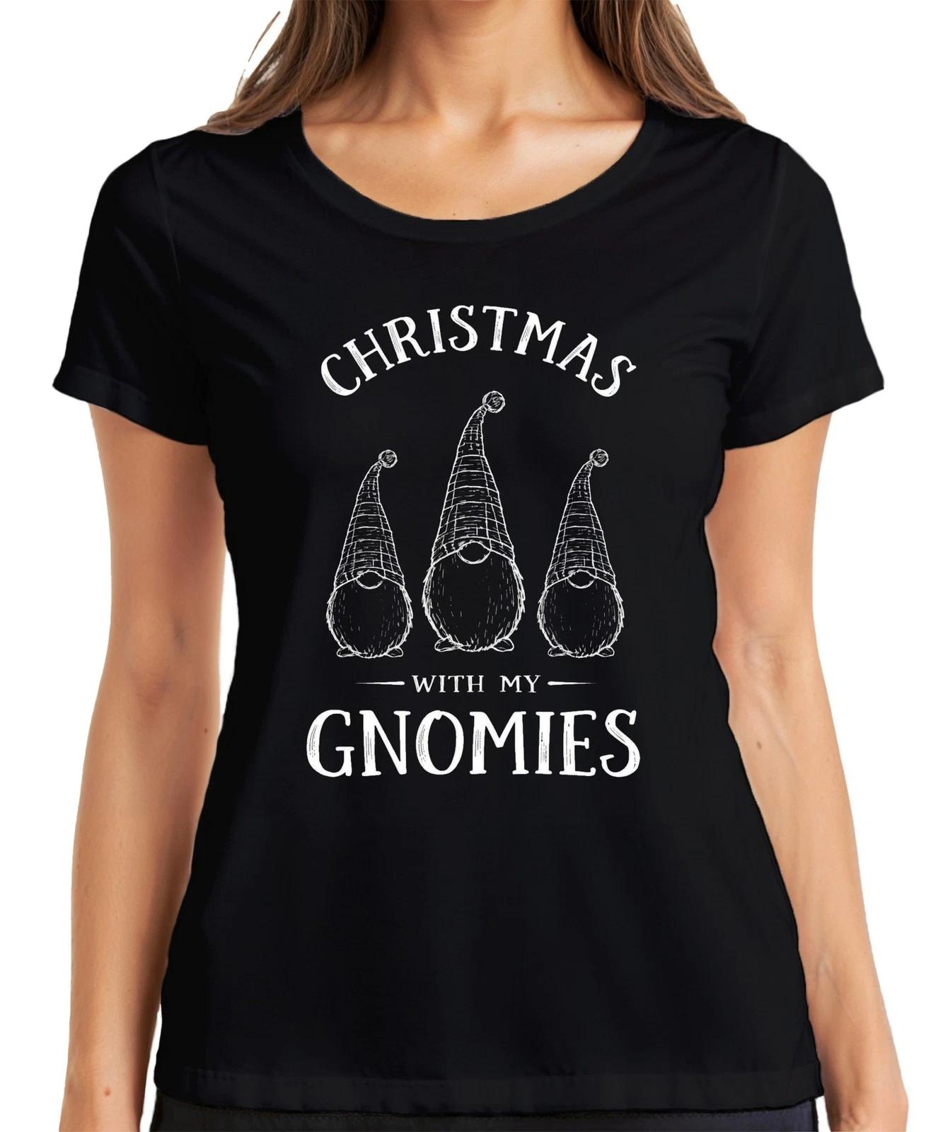 Christmas with my Gnomies Weihnachten Weihnachtswichtel Gnome Damen T-Shirt XXXL