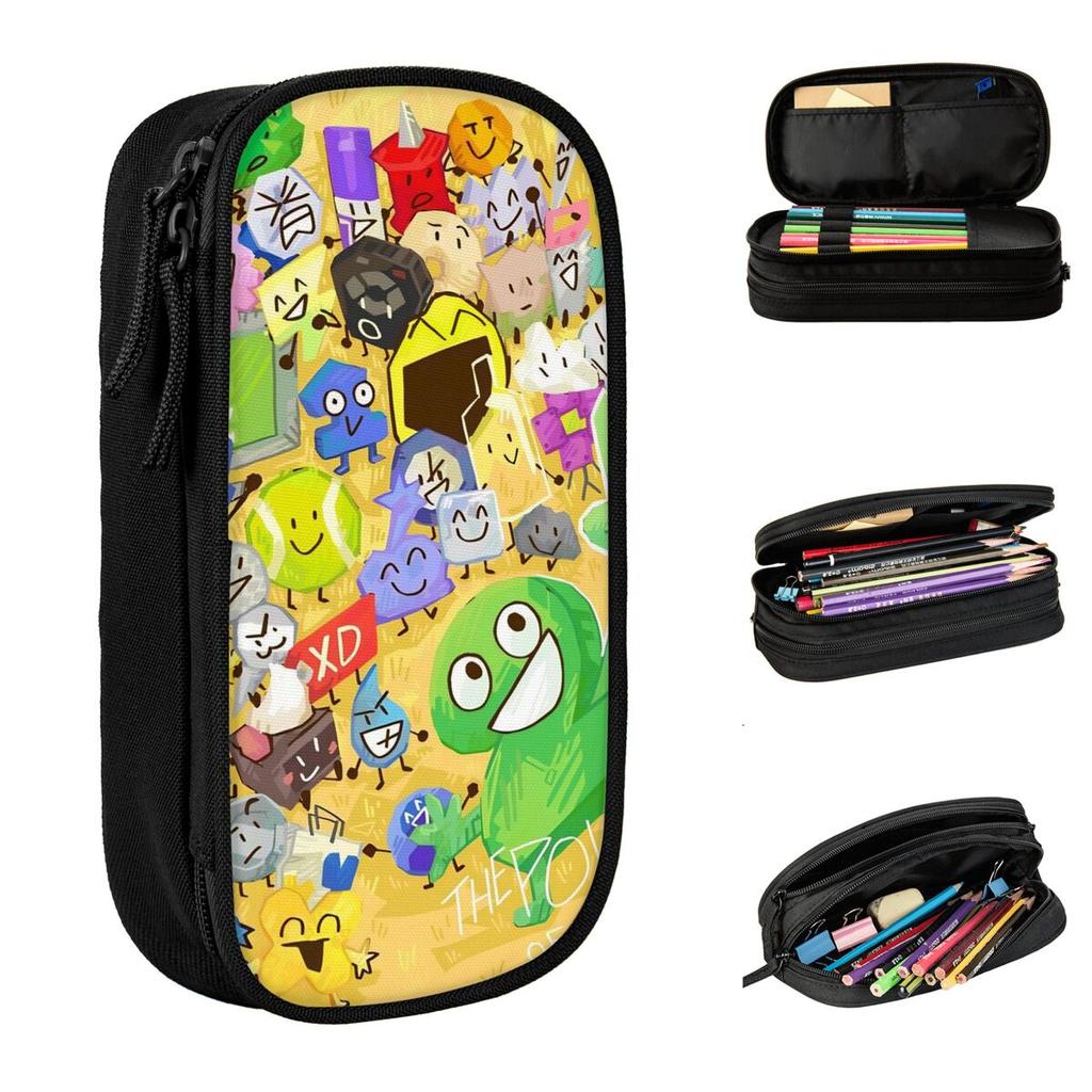 The Power Of Two BFDI Animated Pencil Case Pencilcases Pen Box Big Capacity Bag Students School Gifts Stationery
