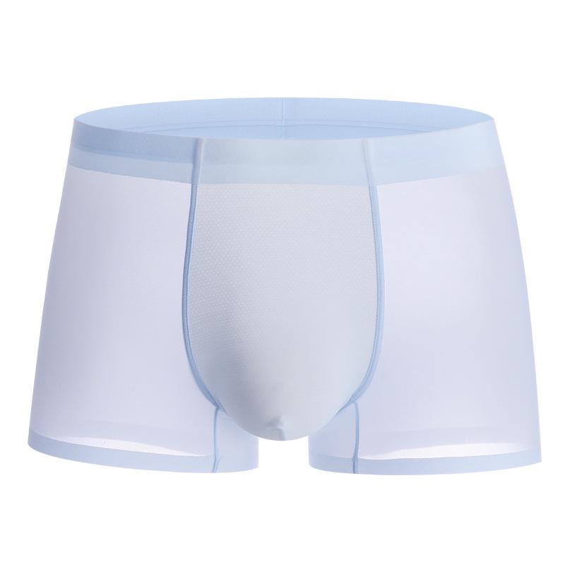 Men's 7A Grade Mulberry Silk Antibacterial Seamless Boxer Shorts - Breathable for Spring/Summer
