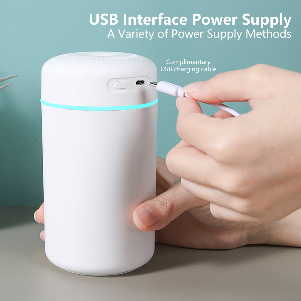 Přenosný 420ml zvlhčovač vzduchu Zvlhčovač aromatického oleje pro domácí auto USB rozprašovač chladné mlhy s barevným jemným čističem nočního světla