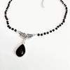 Gothic Style Necklace With Waterdrop Pendant For Women Party Wear