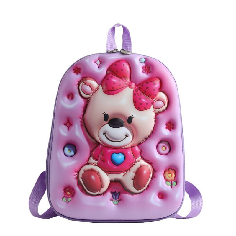 Lightweight Oxford Cloth Student Backpack For 3-4 Grade With Cute Cartoon Prints