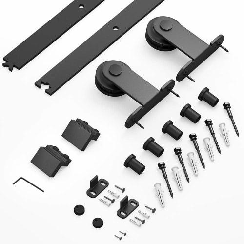 ZEKOO Hanging Sliding Door Rail, Barn Door Hardware, 6.6 FT (2.00 Meter) Track Rail for Sliding Doors, Interior Doors, Renovation Doors, DIY Door Hard