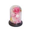 Rose immortal flower glass cover gift box ornament immortal flower gift acrylic immortal flower gift box finished product in stock
