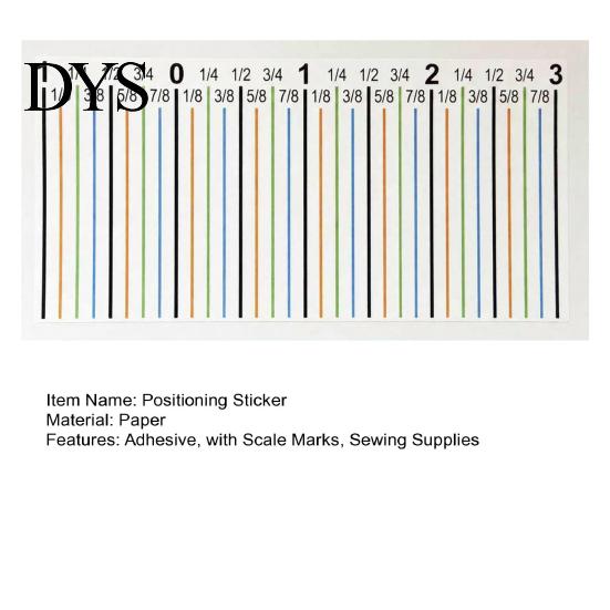 Adhesive Seam Guide Tape Allowance Sticker for Sewing Machine, DIY Tool with Scale Marks, Positioning Decal Accurate Stitching Machine