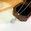 Smart Flower Necklace for Women's Light Luxury and Sweet Clavicle Chain New Rotatable Neckpiece