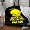 Warner (10) Customize Your Name Blanket Throw Customizable Blanket Soft & Cozy for Living Room Couch Sofa Home Decor Four Seasons Multipurpose