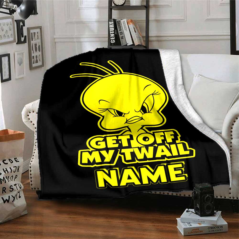 Warner (10) Customize Your Name Blanket Throw Customizable Blanket Soft & Cozy for Living Room Couch Sofa Home Decor Four Seasons Multipurpose