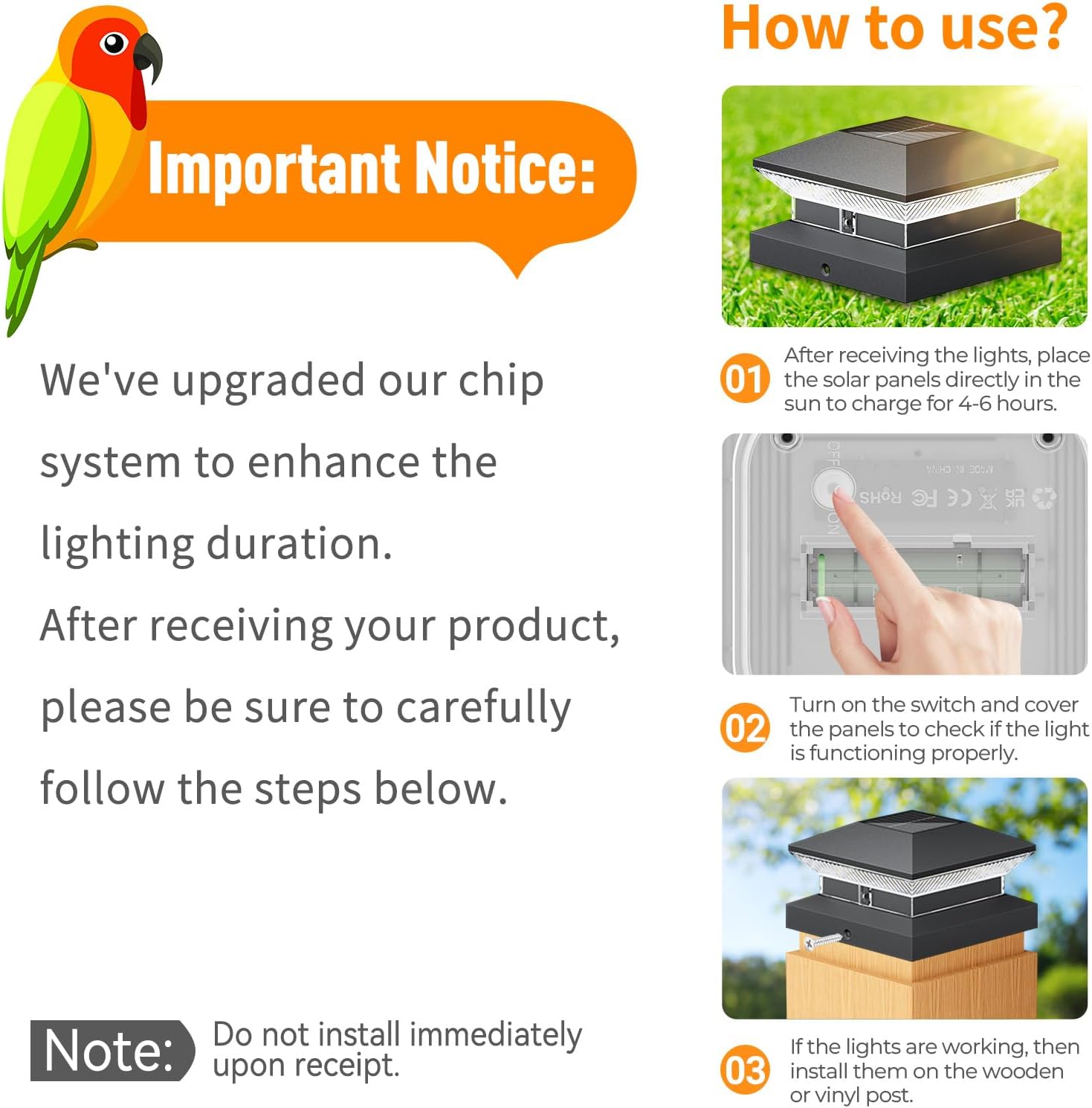 

Solar Post Cap Lights Outdoor, 8 Pack, 40 LEDs, 30 Lumens, 3 Modes, Waterproof for 4x4 to 6x6 Posts United States