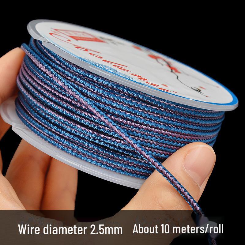 Hand-Woven 2.5mm Ruyi Rope for Jade Pendant Lanyard or Colorful Beaded Bracelet