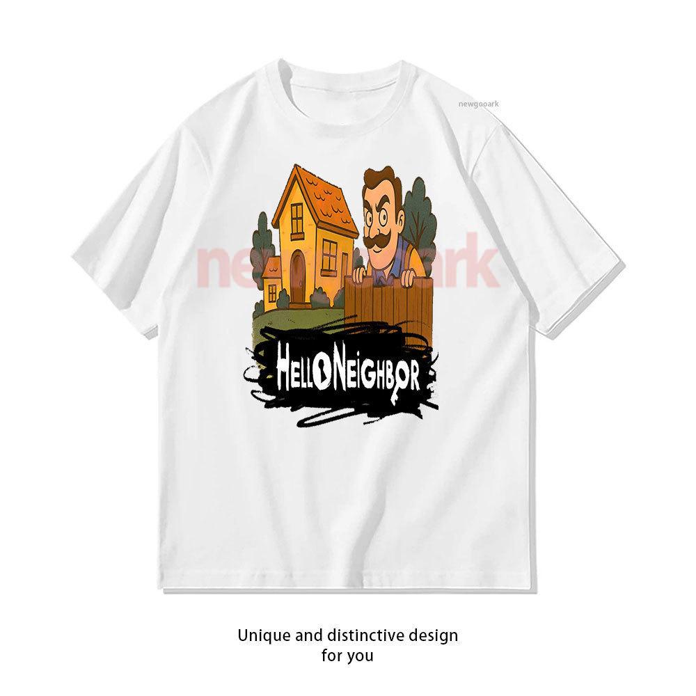 Mr Peterson Hello Neighbor Graphic T Shirts Woman Man An Interesting Puzzle Game Tshirt Casual Cotton Ropa Hombre Shortsleev