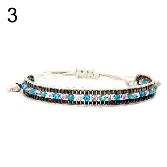 Summer Beach Bohemian Beading Wax Rope Handmade Woven Bracelet Women Jewelry