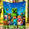 1pc Pixel games Theme Blanket - Digital Print, Polyester, Cozy for All Seasons, Perfect for Outdoor, and Travel