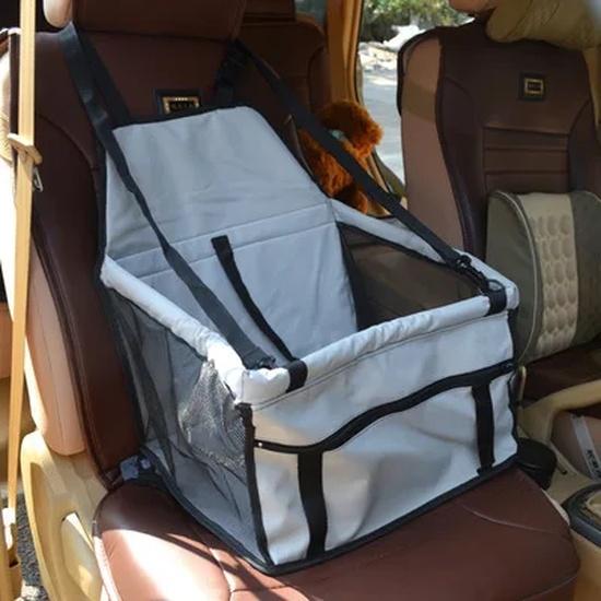 Borsa Portacani da Auto Impermeabile Cesta Amaca Pieghevole Borsa Trasportino per Animali Domestici Gatti Cani Piccoli Sicurezza Viaggio Borsa a Rete