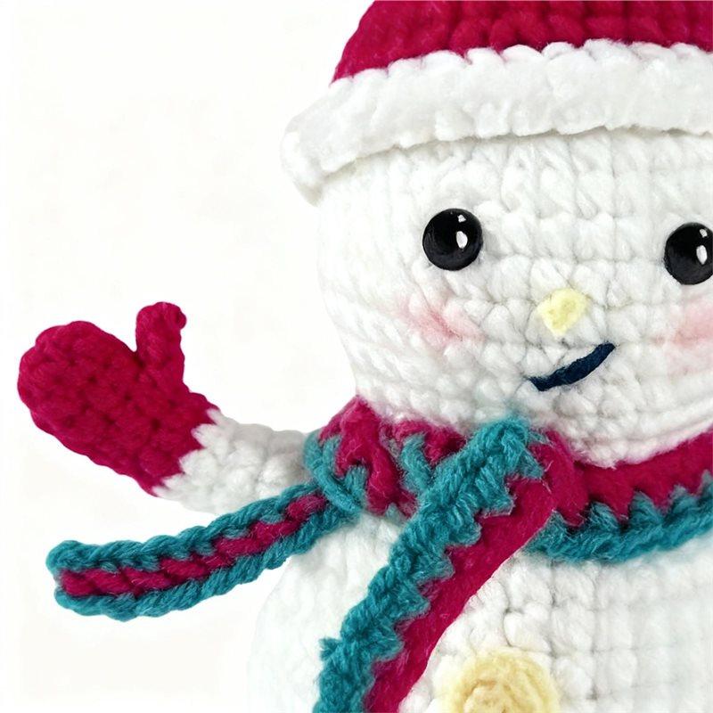 Christmas Snowman Crochet Kits For Adults Craft Supplies With Yarn Hook Easy To Use Kit Includes Video Tutorials For Women